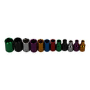 12pc Coloured 1/4" Dr Shallow Sockets 6 Point Hex Metric 4 - 13mm With Rail