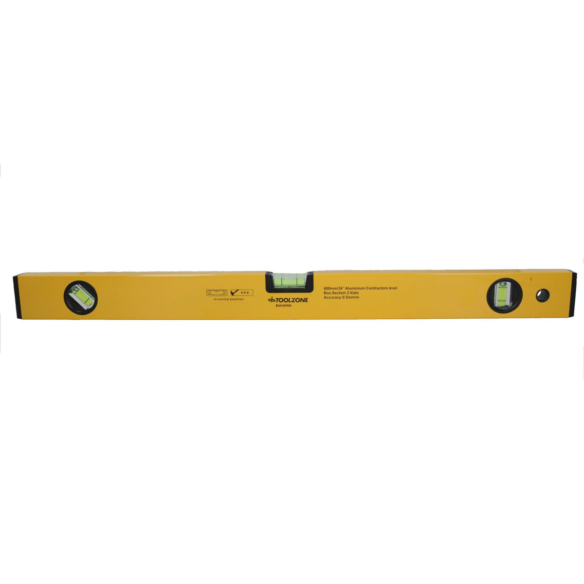 24 Inch 2 Foot Aluminium Builders Spirit Level Scaffold Levelling Straight 3 Vials