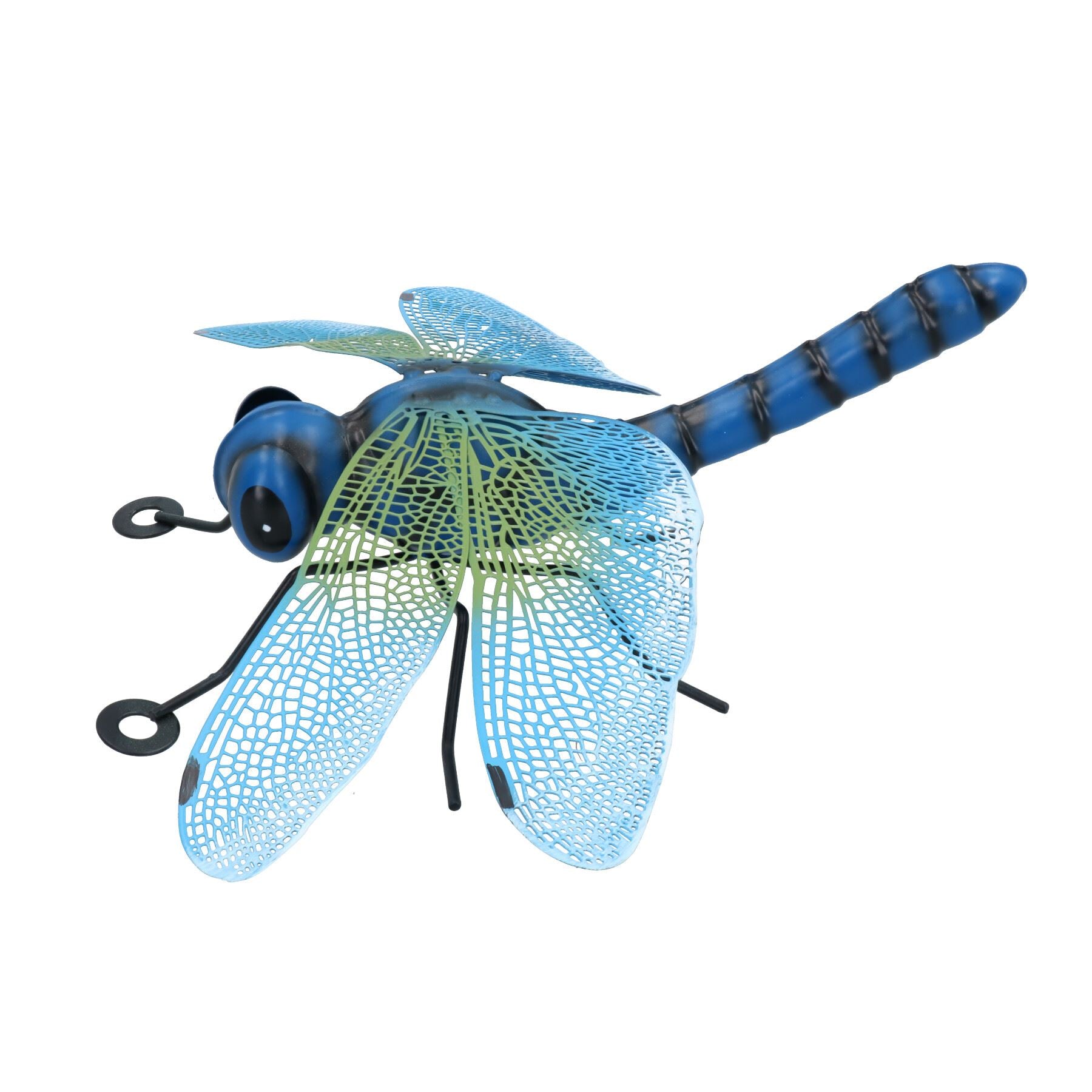 Small Metal Blue Dragonfly Garden/Home Wall Art Ornament Gift 7x22x31cm