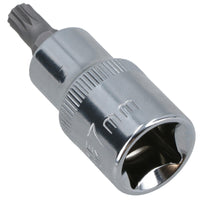 M7 x 55mm Shallow Spline Bit Socket Male Spline 1/2in Drive CR-v Steel