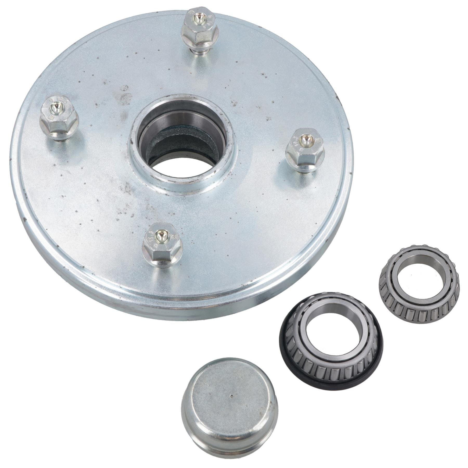 Trailer Wheel Hub 5.5" (139.7mm) PCD Bearings Wheel Bolts & Cap Indespension
