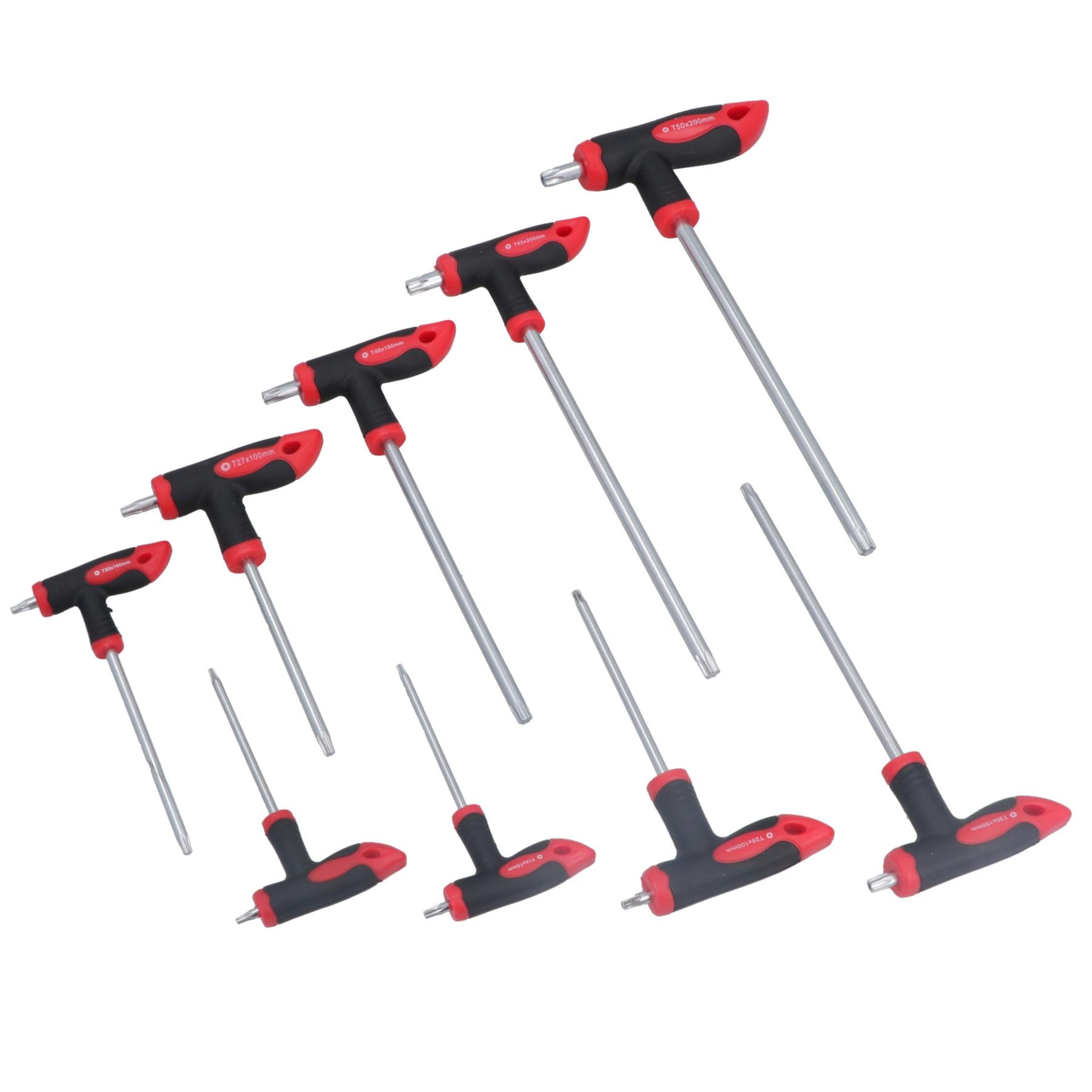 9-teiliger Torx-Stern-Sicherheitsschlüsselsatz mit T-Griff, manipulationssicher, T10 – T50, hohes Drehmoment