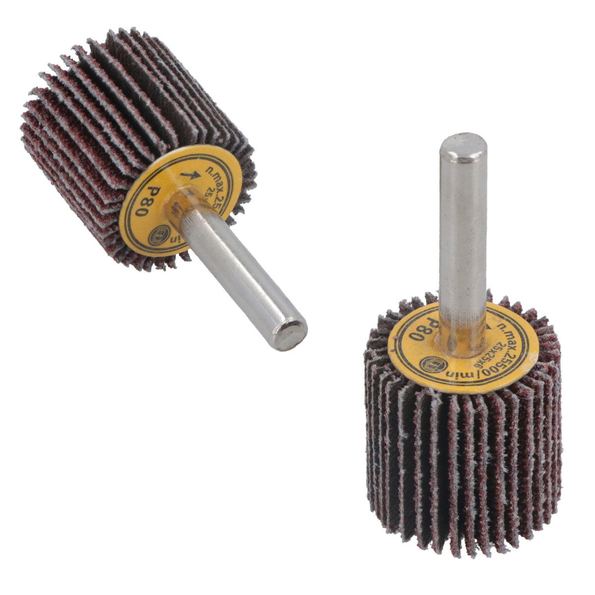 25mm 80 Grit Abrasive Flap Wheel Discs Sanding Rust Removal 6mm Shank