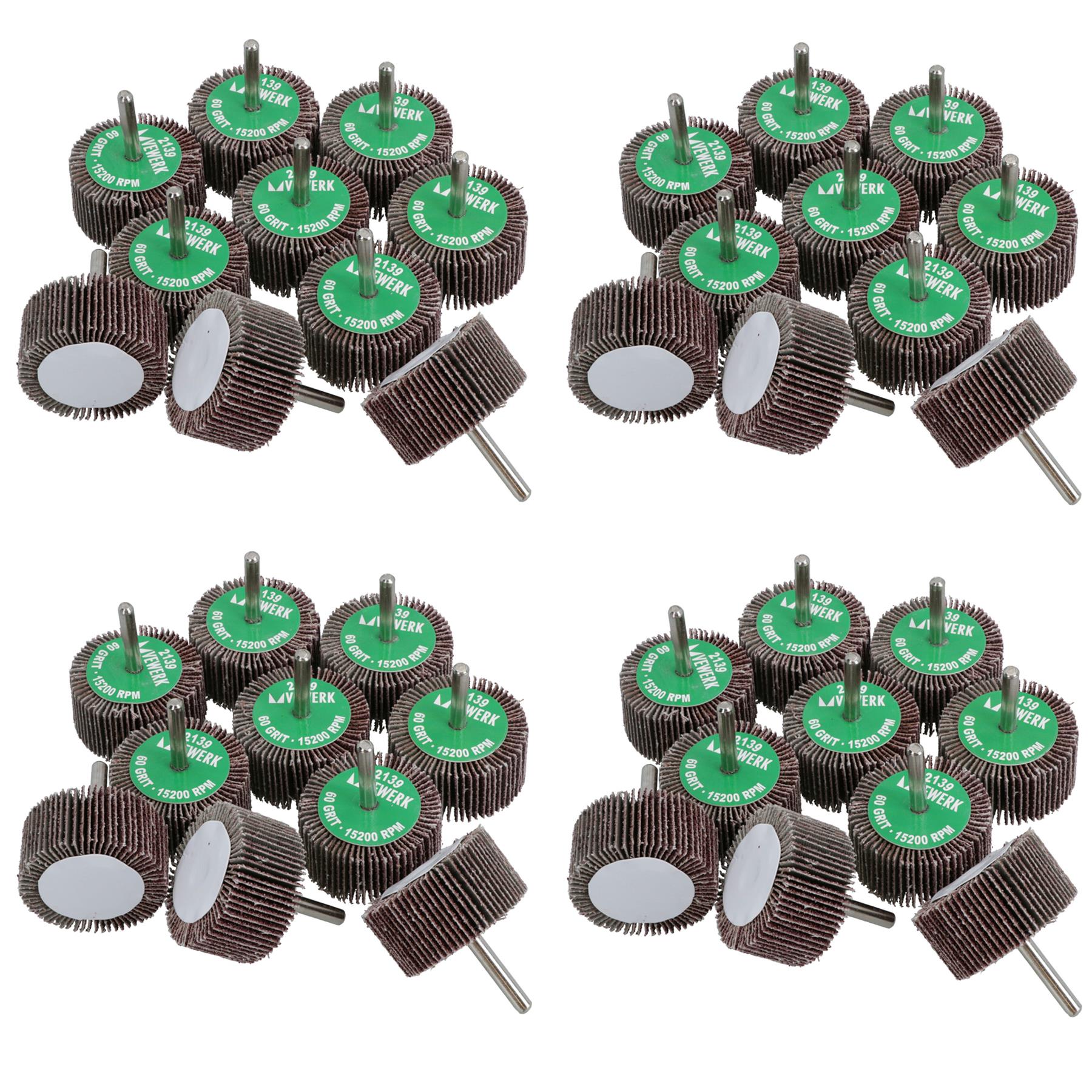 60 Grit 50mm Flap Wheel Disc Abrasive Sanding Pads For Drills Grinders 6mm Shank