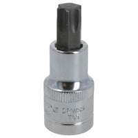 T55 Torx-Bit-Stern-Steckschlüsseleinsatz, 1/2 Zoll Antrieb, Standard-Innenteil, Chrom-Vanadium-Stahl