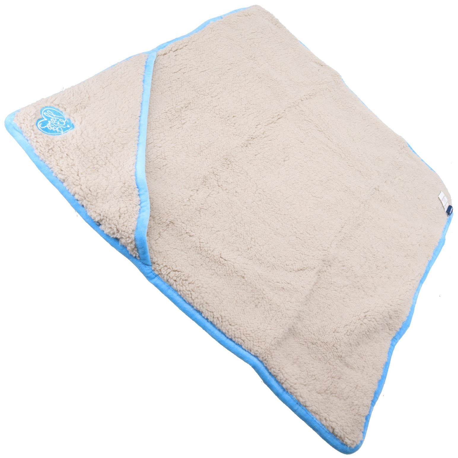 Blue Super Soft Puppy Small Dog Pocket Blanket Snuggle Blanket 60x60cm 2PK