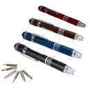 6 in 1 LED Precision Screwdriver Magnetic Pocket Pen Slotted Flathead Phillips