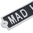 Mad House Cast Iron Sign Plaque Wall Door Fence Gate Post House Garden Yard