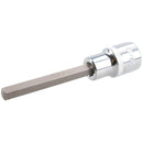 8mm Hex Allen Key Long Bit Internal Socket Metric 1/2" Drive 100mm Length Cr-V