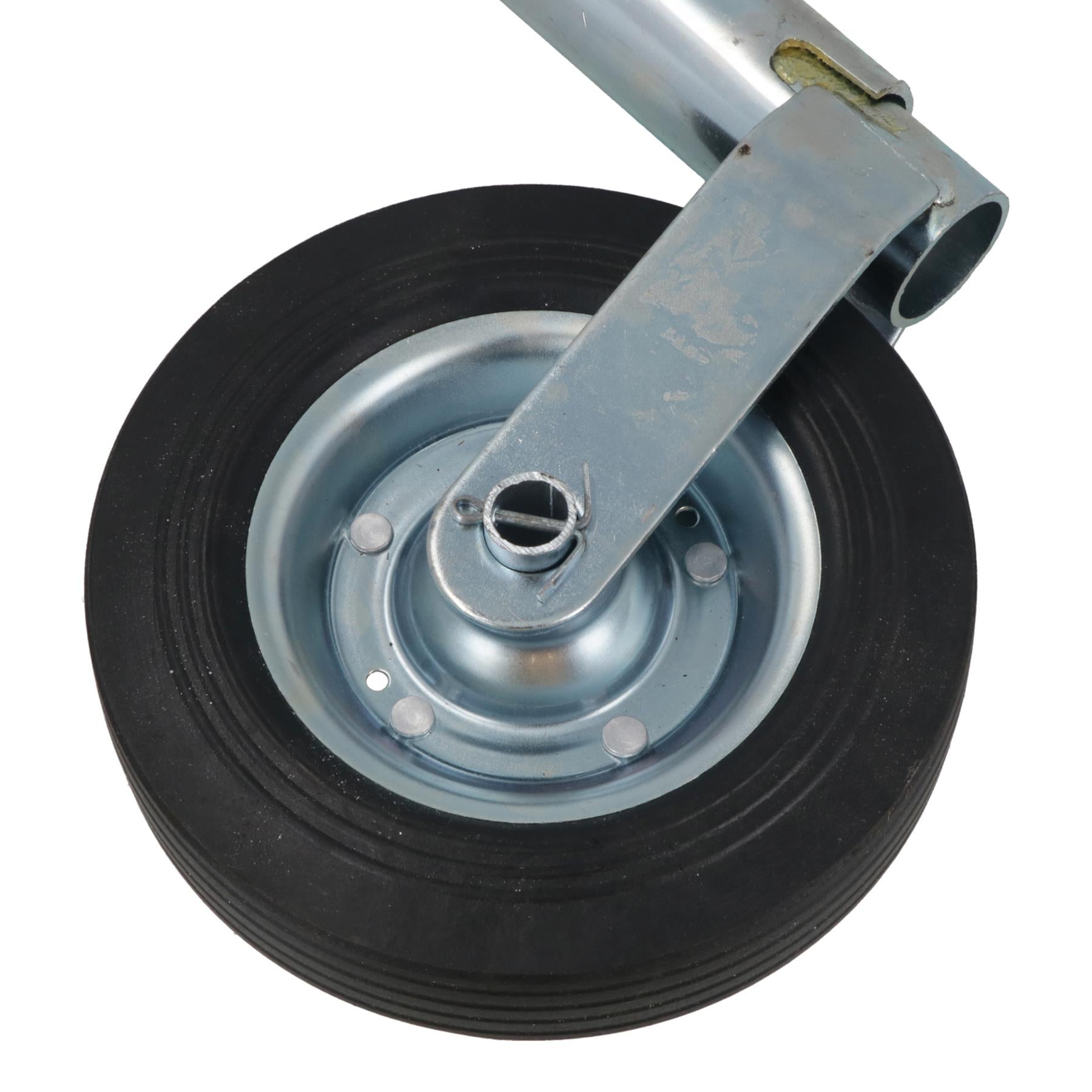 48 mm Stützrad für Anhänger und Wohnwagen mit 200 mm zentriertem Stahlrad