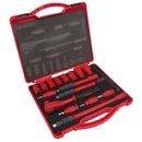 3/8" Drive Insulated VDE Tool Socket and Accessory Kit 16pc Metric Hex + T Bar