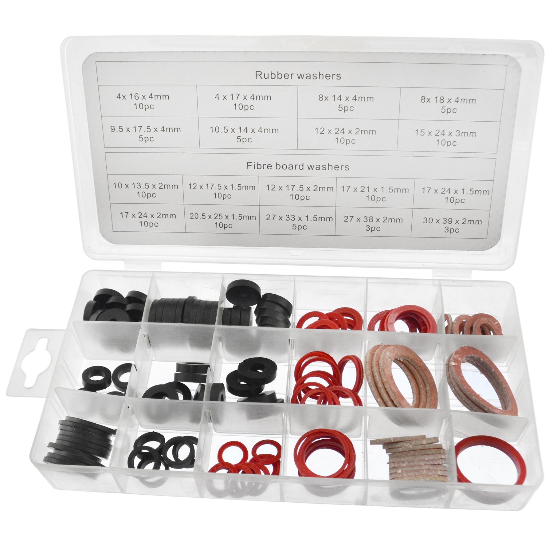 Rubber and Fibre Sealing Washers Assortment 141pc AST6