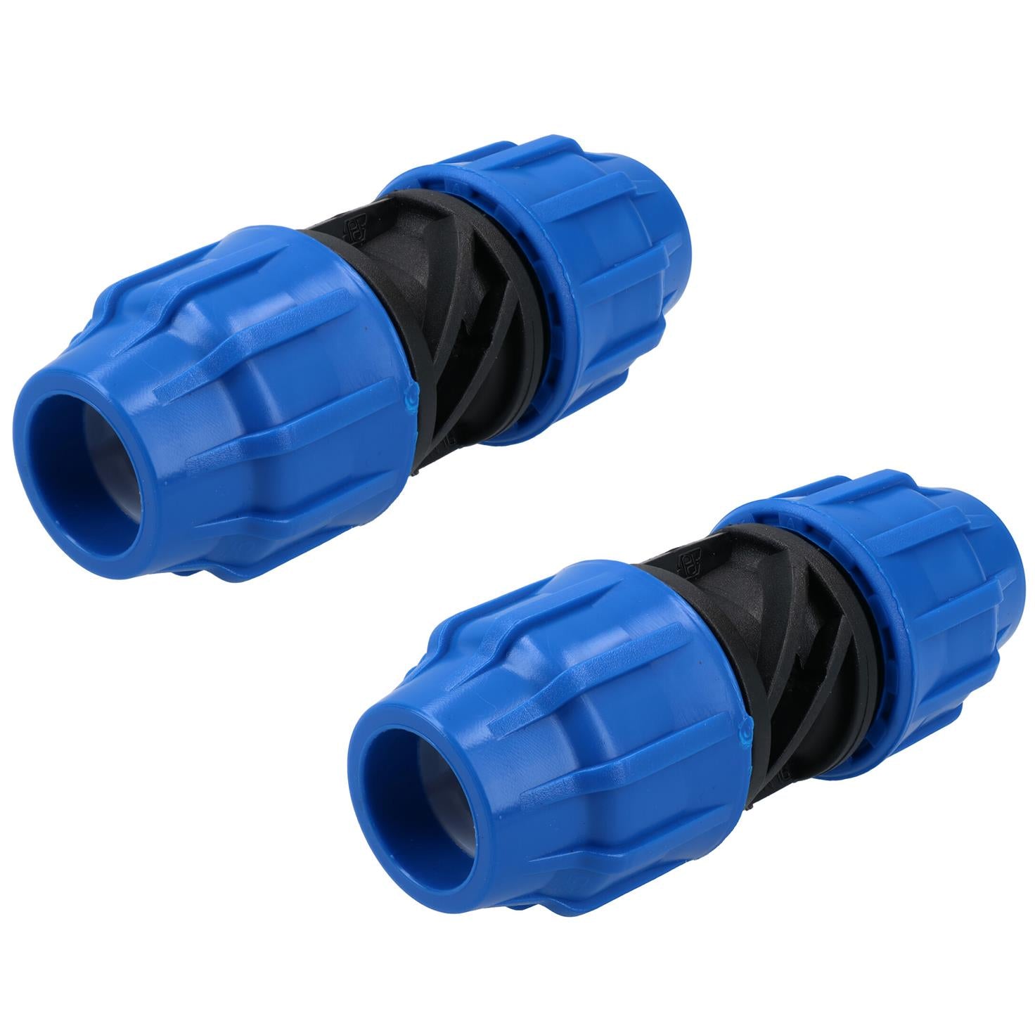 25mm x 25mm MDPE Straight Pipe Compression Fitting Coupling Connector