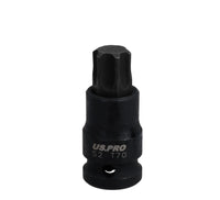 T70 Short (53mm) + Long (78mm) Impacted Torx Star Male Bits Sockets 1/2" Drive