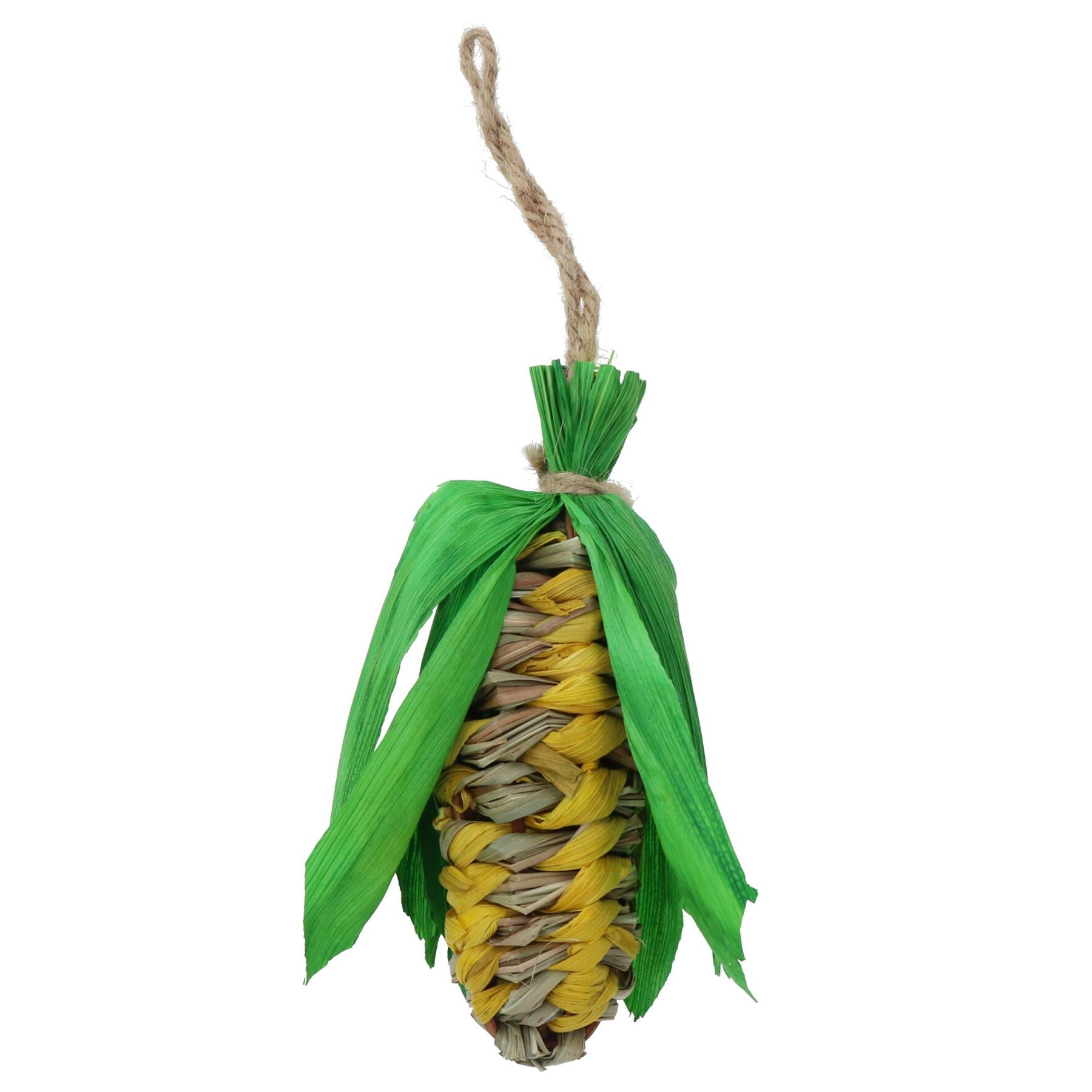 Small Animals Hanging Boredom Breaker Natural Play Veg Flinging Fun Corn Toy