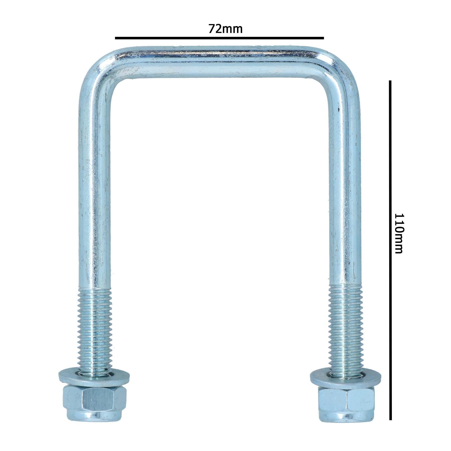 M12 U-Bolt N-Bolt 72mm x 110mm High Tensile for Boat Trailers