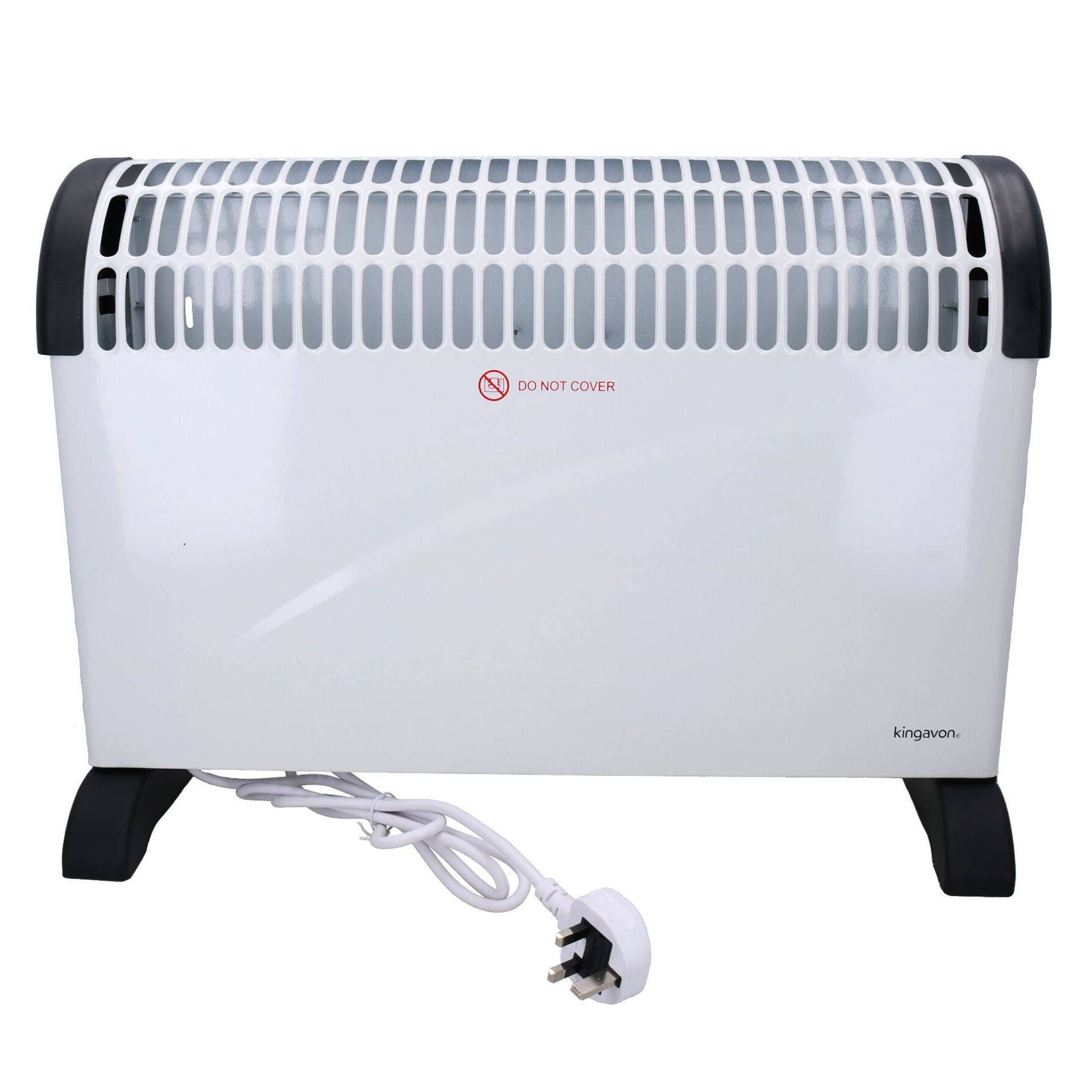 2KW Free Standing Electric Convector Heater with Adjustable Thermostat White