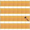 8 Pole Windbreak Beach Shelter 1.5m by 4.6m Screen Privacy Yellow Stripe