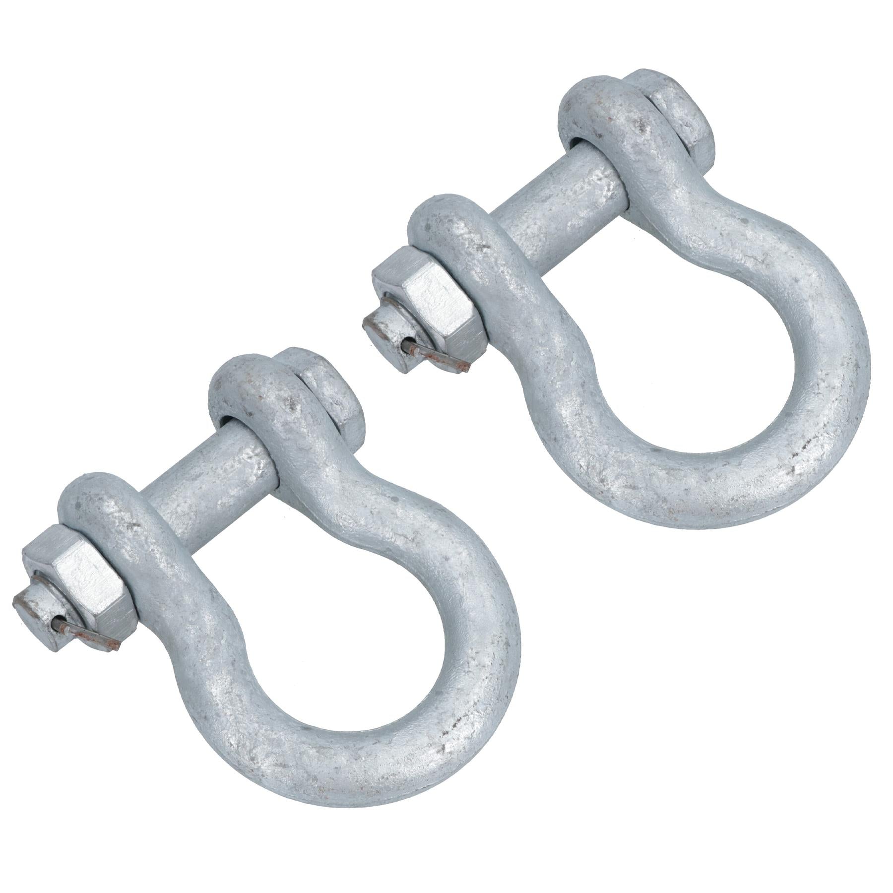 Galvanised Bow Shackle Safety Pin 1-1/8in (28mm) 9.50T to US Fed Spec