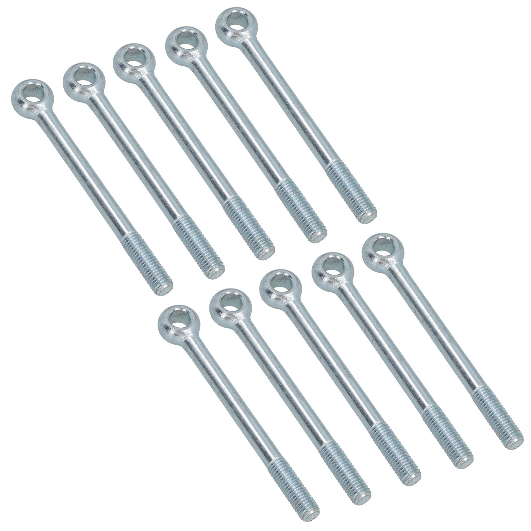M10 140mm Eye Bolt Single Bolt Zinc Plated Threaded Rings DIN444 Catenary Wire