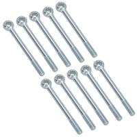 M10 140mm Eye Bolt Single Bolt Zinc Plated Threaded Rings DIN444 Catenary Wire