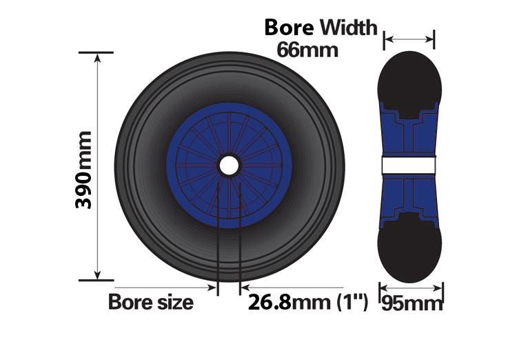 Single Pneumatic Launch Trailer Boat Trailer Wheels Wheelbarrow Launching Tyre