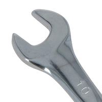 Clé mixte métrique 10 mm à anneau ouvert et à deux pans