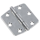 Polished Butterfly Door Hinge Stainless Steel 75mm x 73mm 316 Marine Cabin
