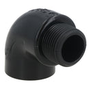 Polypropylene PP 1-1/4in BSP Female x Male Threaded 90° Elbow Connector