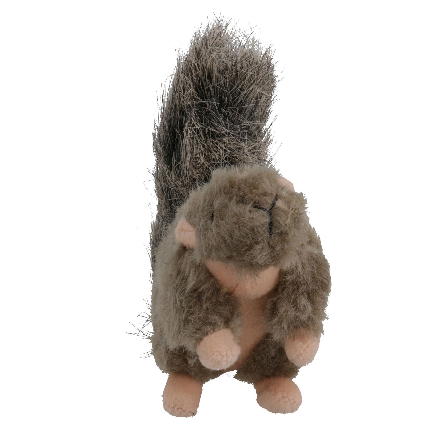 Classic Small Squirrel Dog Puppy Play Time Soft Plush Toy With Squeaker Gift