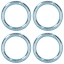 8mm x 50mm Steel Round O Rings Welded Zinc Plated 4 Pack DK36