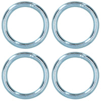 8mm x 50mm Steel Round O Rings Welded Zinc Plated 4 Pack DK36