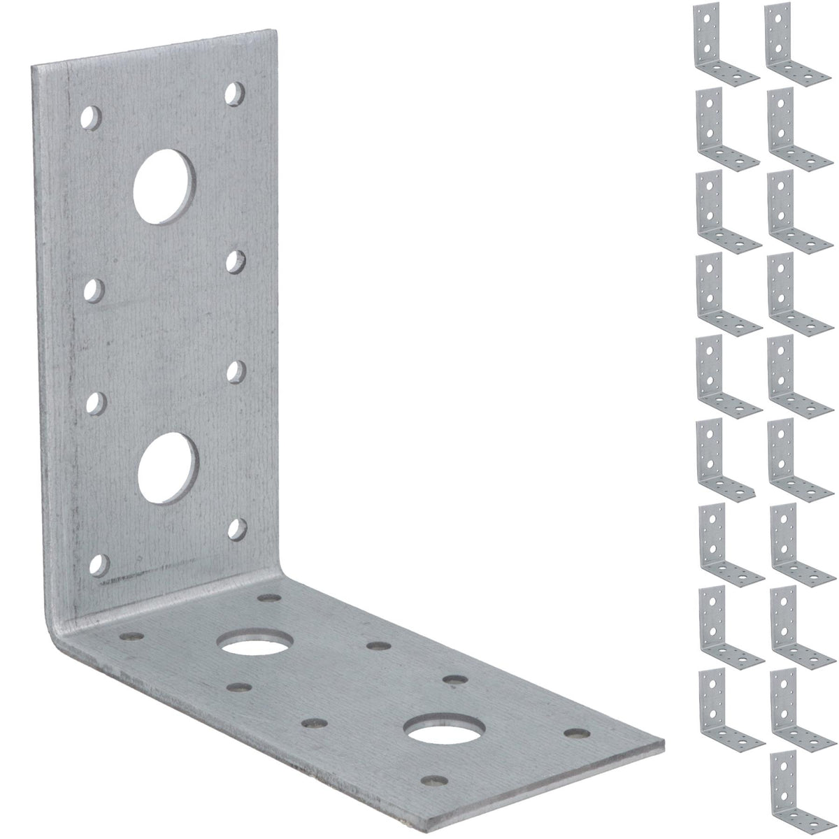 Timber Joist Angle Bracket Fastening Plate Galvanised Steel 100 x 100 x 50mm