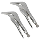 Long Nose Locking Pliers Mole Grips with 45 Degree Angled Head 10 inch