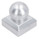 Round Metal Fence Post Caps 75mm or 100mm Protector Cover Brown or Silver