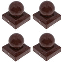 Round Metal Fence Post Caps 75mm or 100mm Protector Cover Brown or Silver