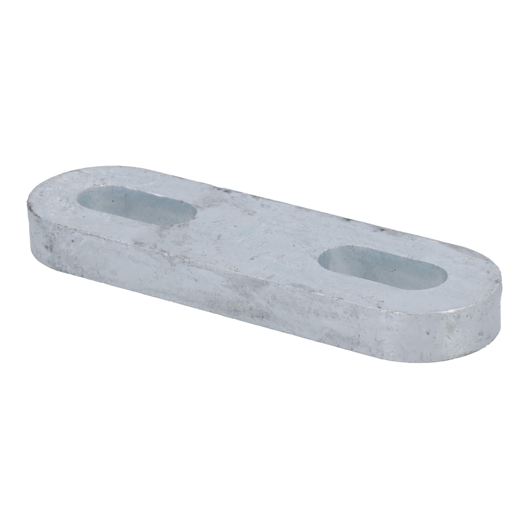 M10 U-Bolt Plate 31mm to 59mm Internal Width Thick Galvanised N-Bolt Backing