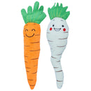 Dog Party Christmas Carrot & Parsnip Plush Squeaky Toy Bundle Festive Gift