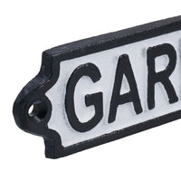 Garden Cast Iron Sign Plaque Door Wall House Gate Fence Post Yard Shed