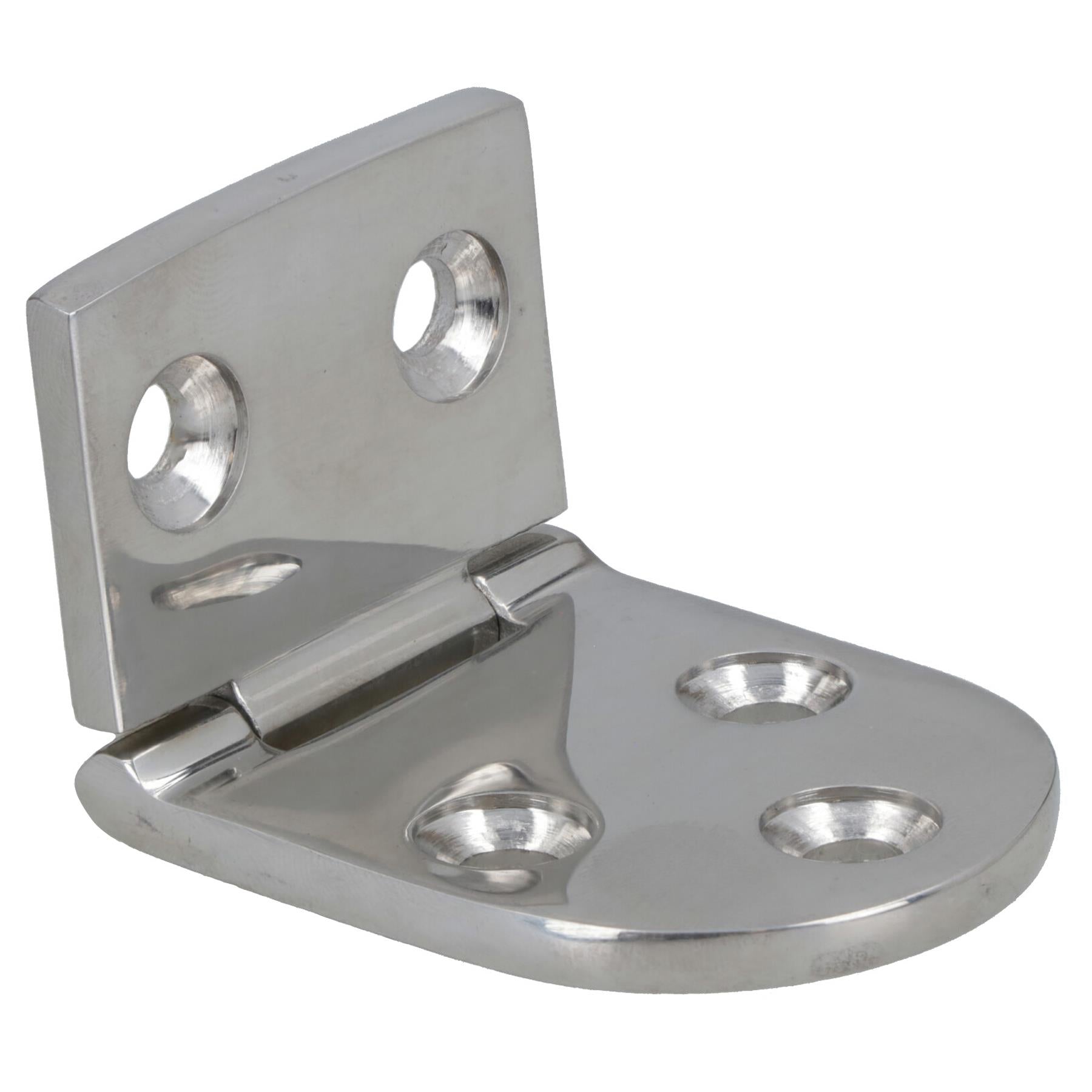Polished Door Oval Hinge Stainless Steel 40mm x 75mm 316 Marine Cabin