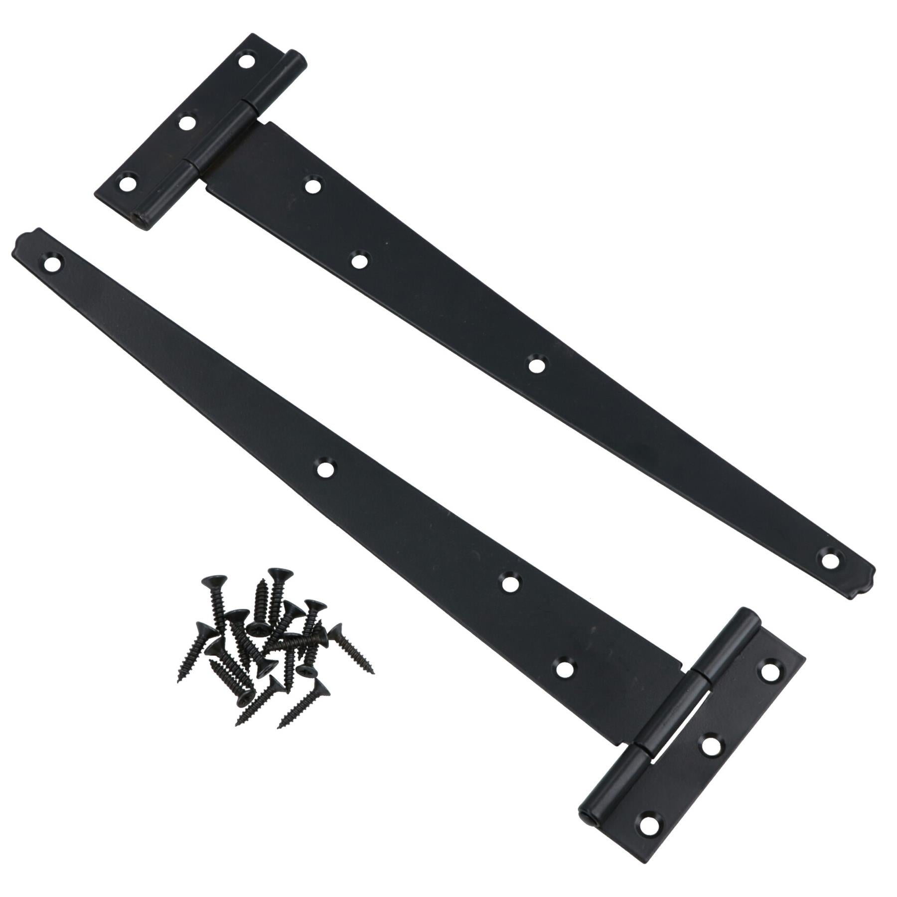 Heavy Duty T Tee Hinge For Sheds Gates Black Powder Coated Finish 4 – 18 Inch