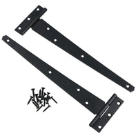 Heavy Duty T Tee Hinge For Sheds Gates Black Powder Coated Finish 4 – 18 Inch