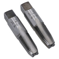 NPT Taper & Plug Tap Set Tungsten Steel Thread Cutter 1/8" - 1/4"