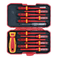 VDE Insulated Screwdrivers Flat Pozi Phillips Torx Interchangeable Heads 13pc RICH