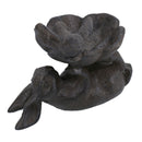 Rabbit / Bird Bath Cast Iron Feeder Sitting Ornament Garden Feature Statue House