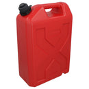 20L Plastic Fuel Jerry Can & Auto Spout Petrol Diesel Storage 20 Litre Made in Italy