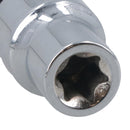 1/4" + 3/8" Drive E Female Torx Star Sockets on Wobble Universal Joint E4 - E16