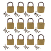 Heavy Duty 38mm Iron Brass Coated Padlock Security Lock Secure 3 Keys