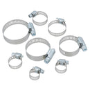 Assorted Stainless Steel Hose Pipe Clamps for Air Water Fuel Gas 8 – 44mm 91pc