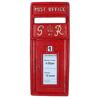 GR Royal Mail Post Box Wall Mount Replica Red Post Office Lockable GB Front